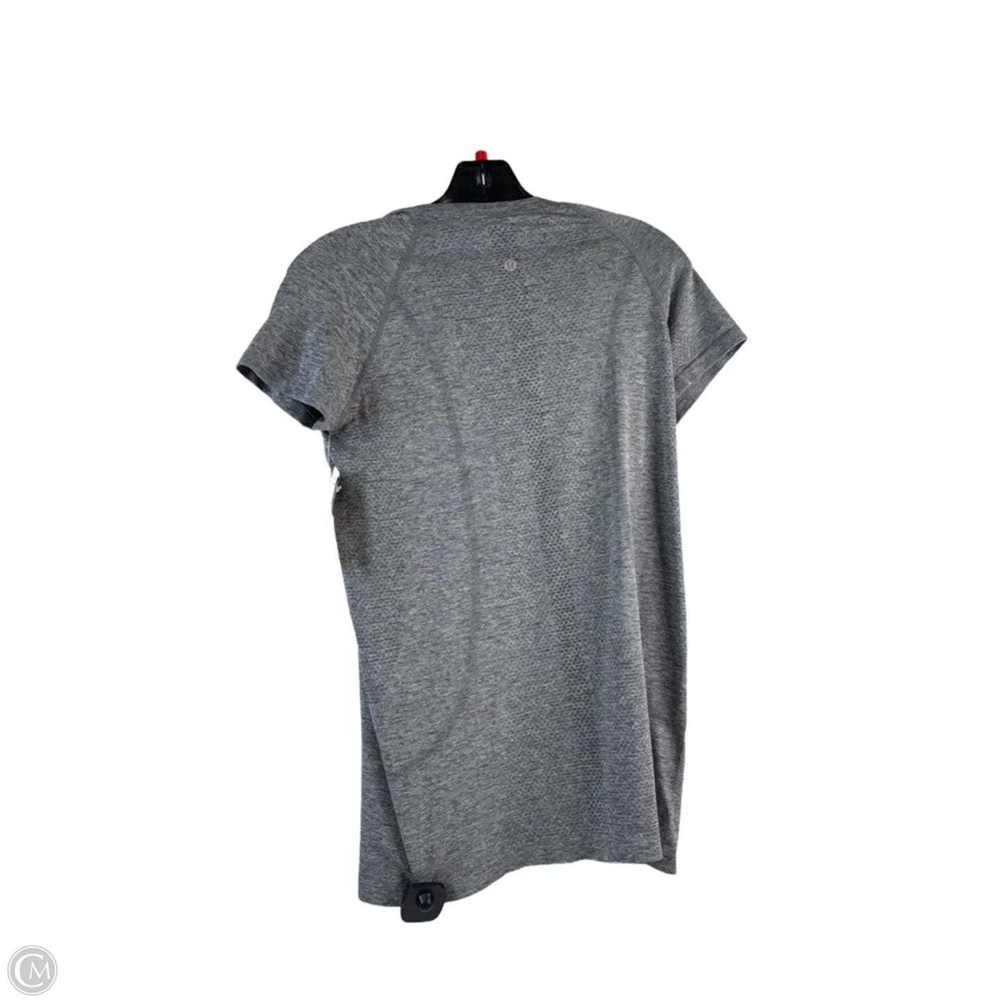 Athletic Top Short Sleeve By Lululemon In Grey, Size: 8