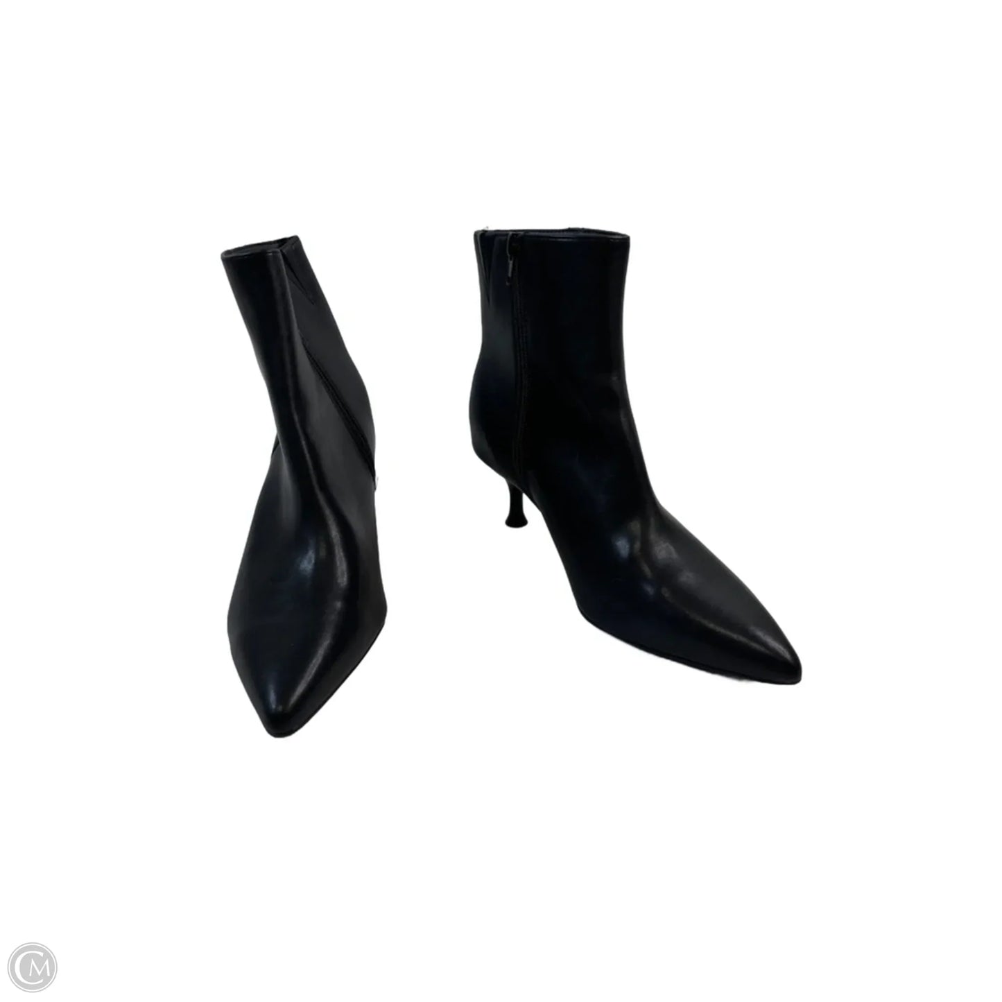 Boots Ankle Heels By Clothes Mentor In Black, Size: 7