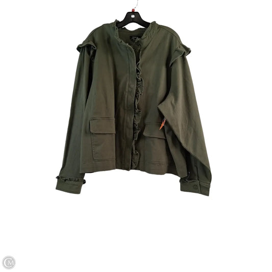 Jacket Shirt By Torrid In Green, Size: 3x
