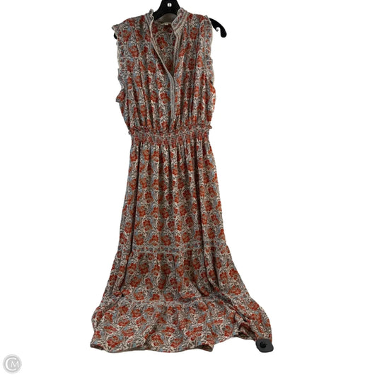 Dress Casual Maxi By Max Studio In Blue & Orange, Size: L