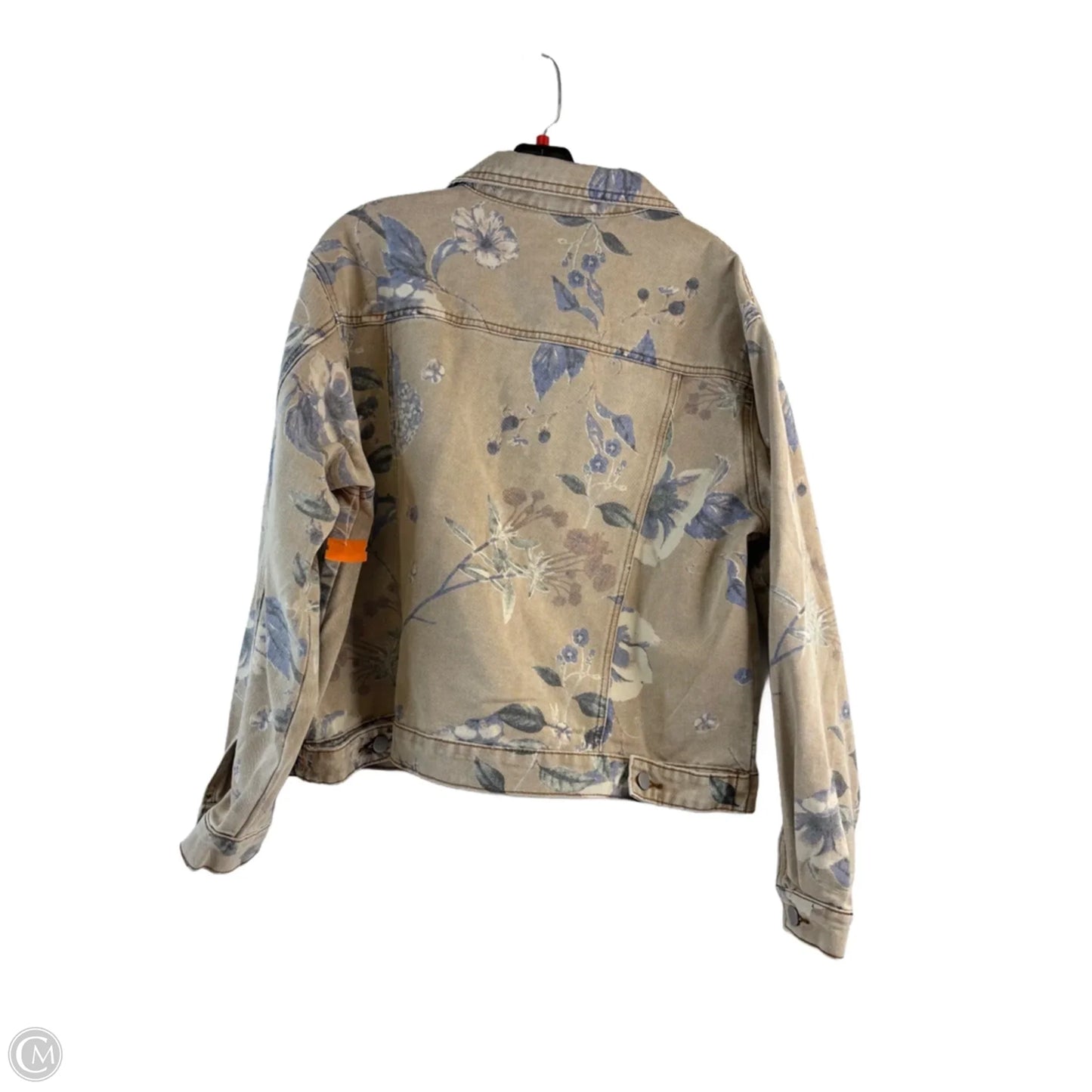 Jacket Denim By Dazy In Blue & Tan, Size: Xl