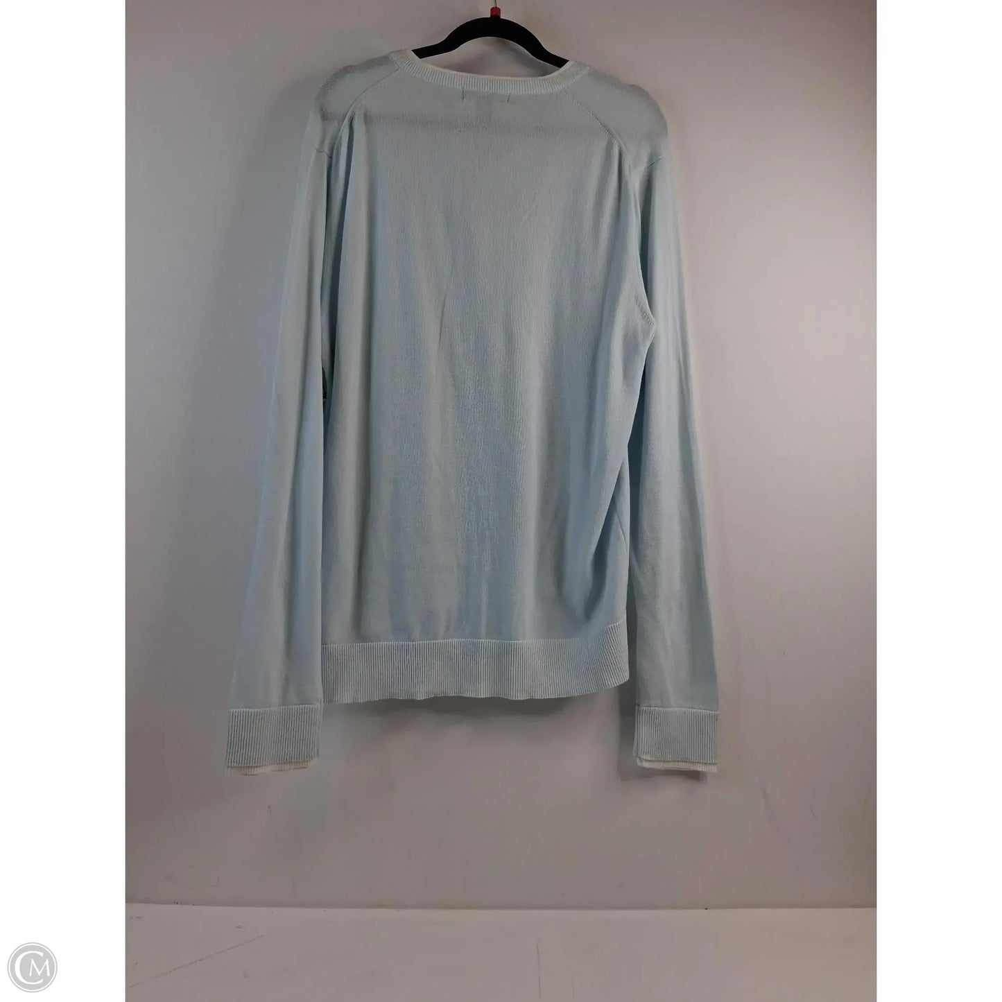 Top Long Sleeve By Inc In Blue & White, Size: L