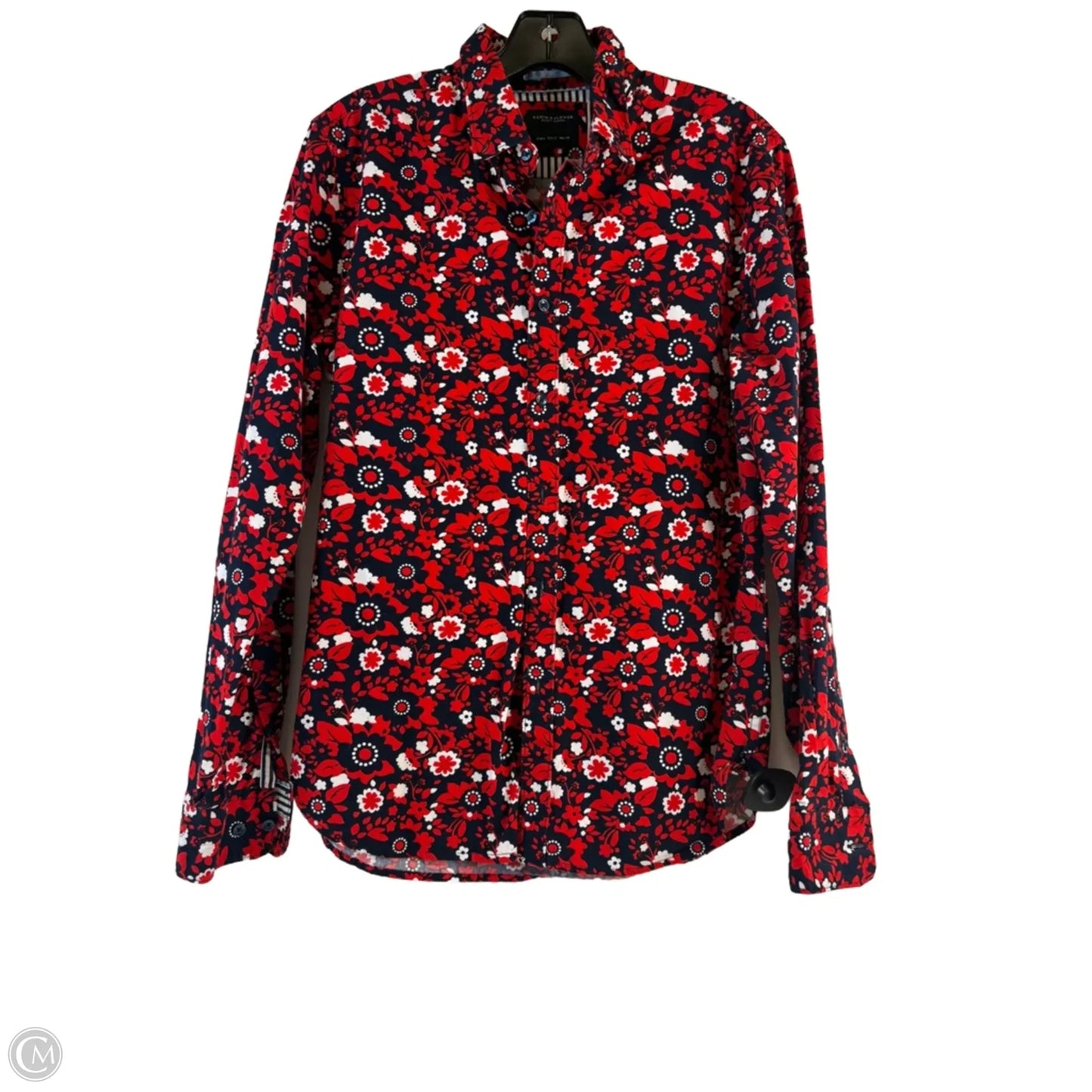 Top Long Sleeve By Clothes Mentor In Blue & Red, Size: S
