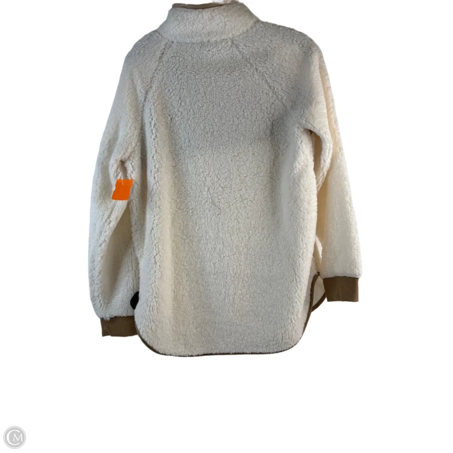 Jacket Fleece By Natural Reflections In Tan & White, Size: M