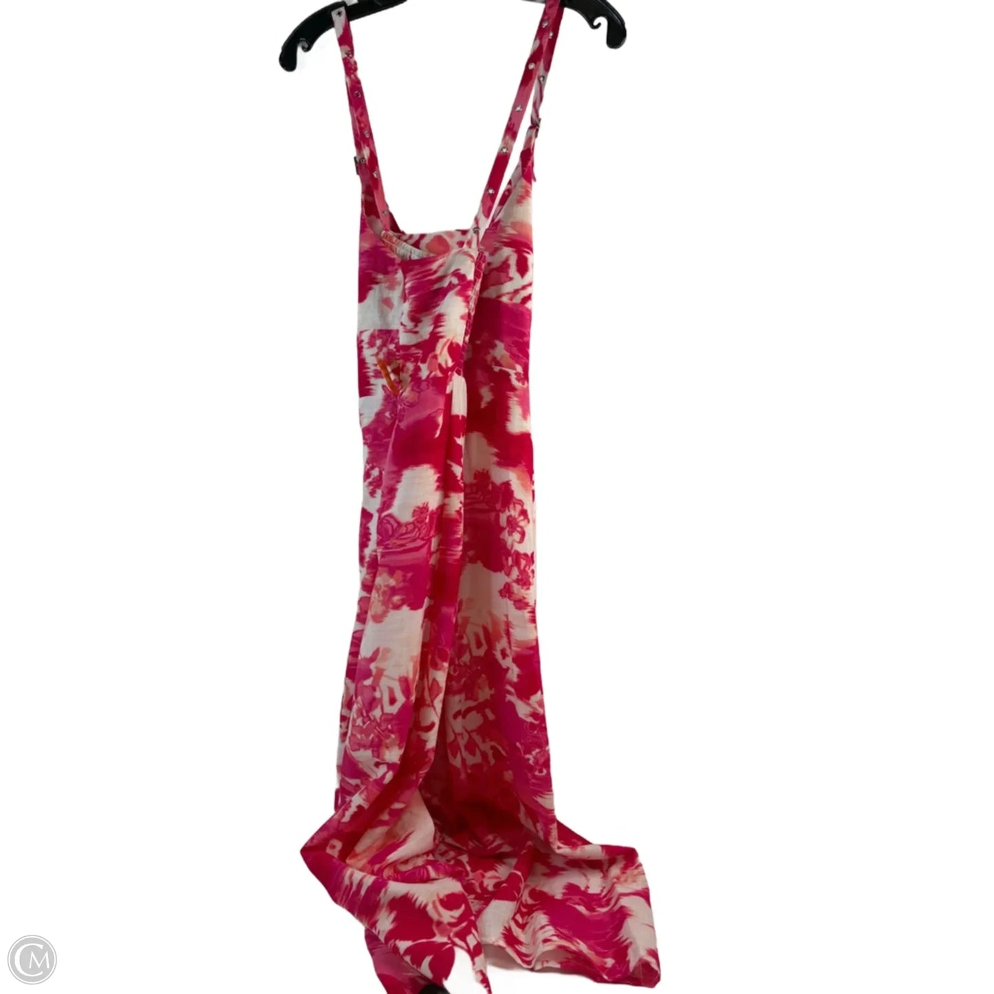 Dress Casual Maxi By Dkny In Pink & White, Size: M
