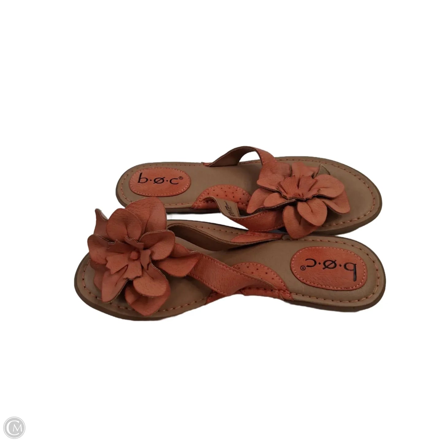 Sandals Flats By Boc In Orange & Tan, Size: 7