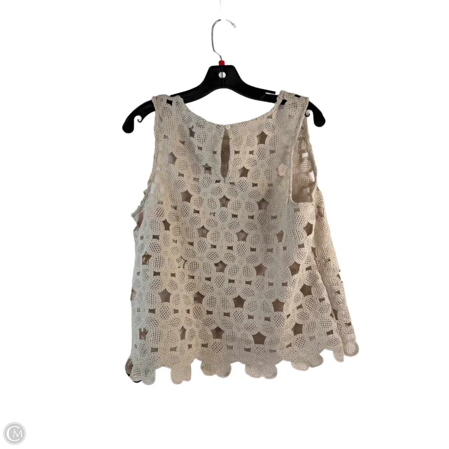 Top Sleeveless By Loft In Tan, Size: M