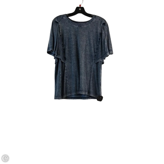 Top Short Sleeve Basic By Jane And Delancey In Blue Denim, Size: M