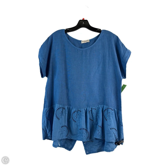 Top Short Sleeve By Terzo Millennio In Blue, Size: S