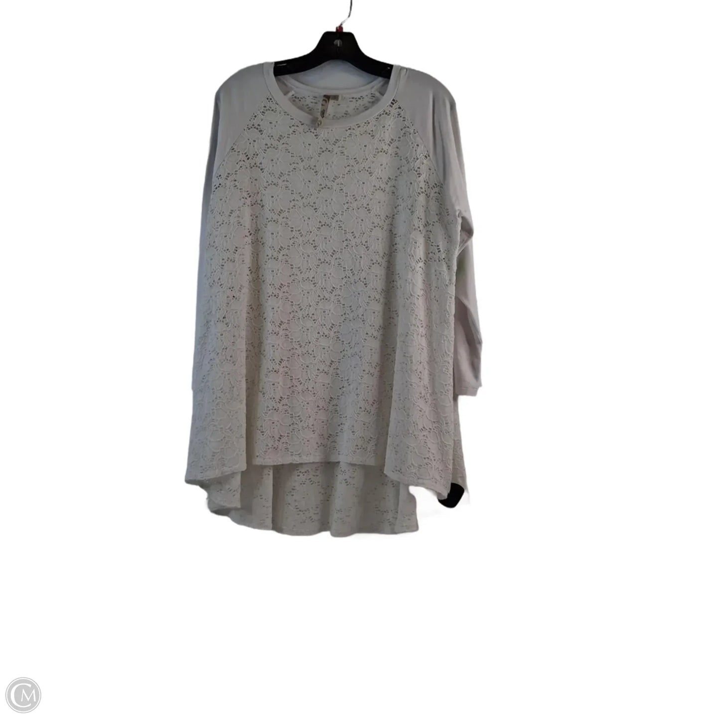 Top 3/4 Sleeve By Comfy In White, Size: M