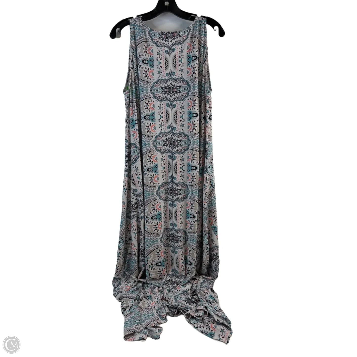 Dress Casual Maxi By Style And Company In Blue & White, Size: L