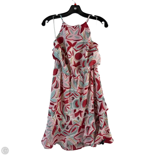 Dress Casual Midi By Clothes Mentor In Pink & Red, Size: S