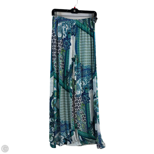 Pants Wide Leg By Chicos In Blue & White, Size: 4