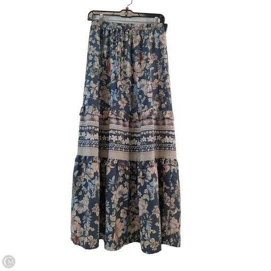 Skirt Maxi By Sienna Sky In Blue & Cream, Size: 8