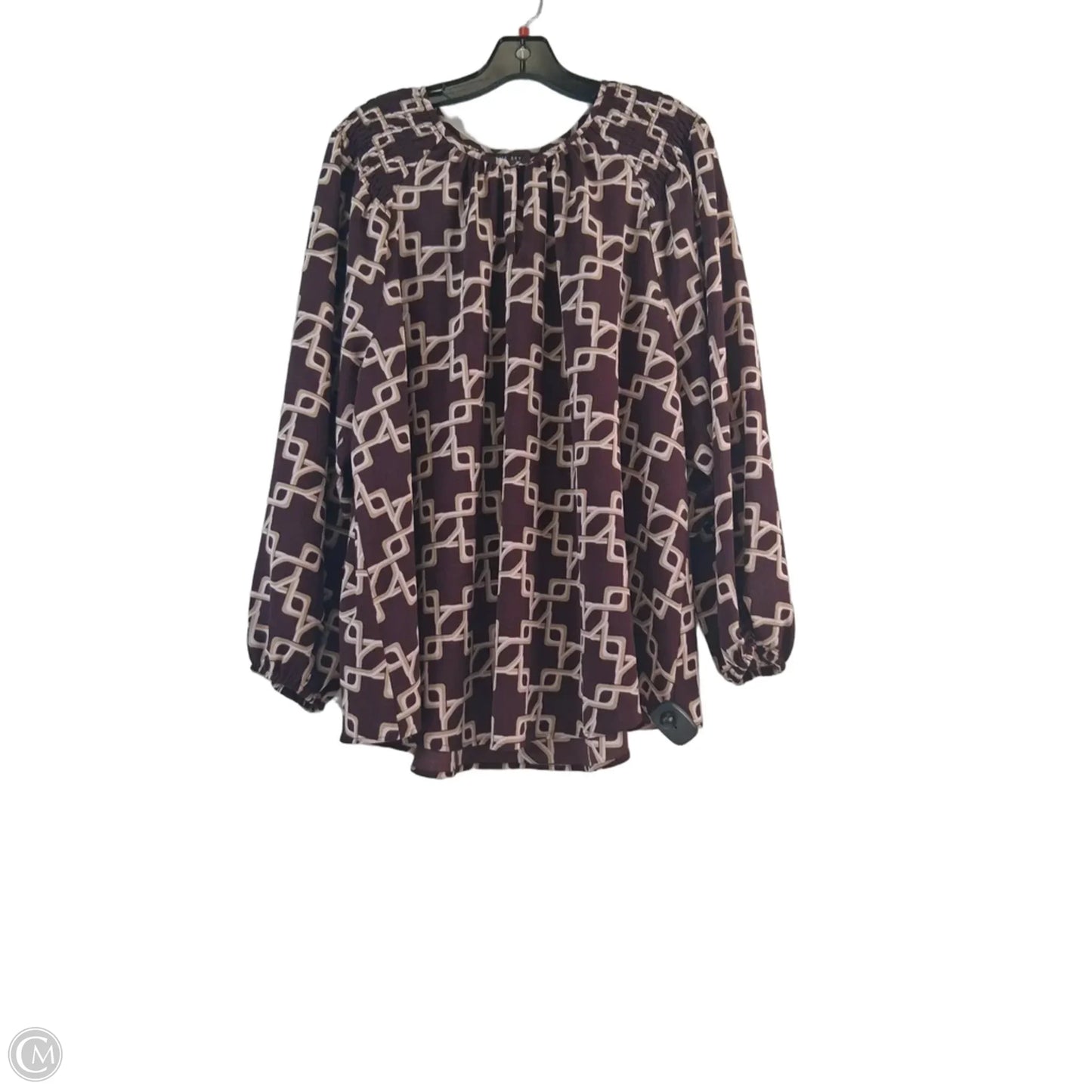Top Long Sleeve By Lane Bryant In Maroon, Size: 2x