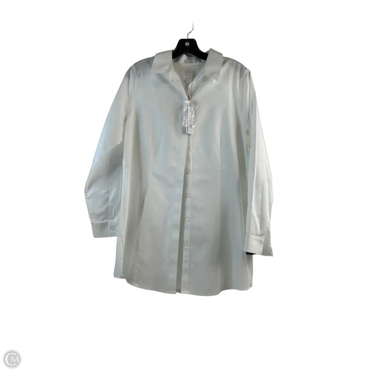 Top Long Sleeve By Chicos In White, Size: M