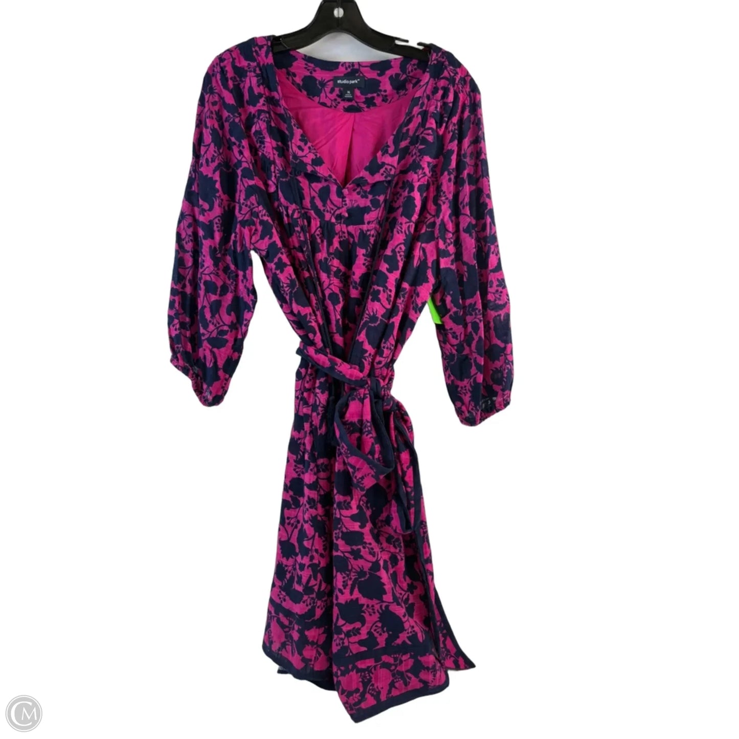 Dress Casual Midi By Clothes Mentor In Blue & Pink, Size: Xl