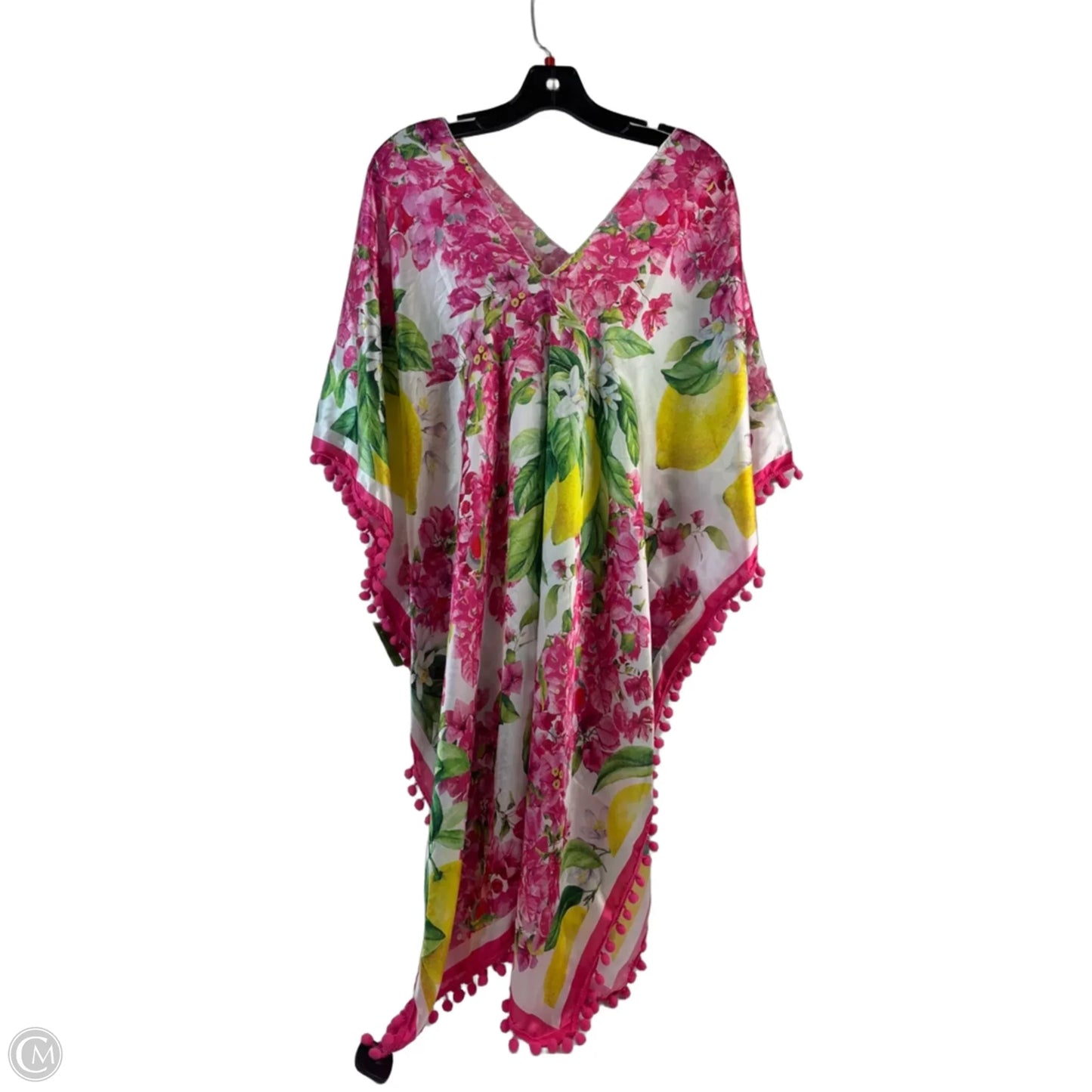 Swimwear Cover-up By Clothes Mentor In Pink & Yellow, Size: Osfm