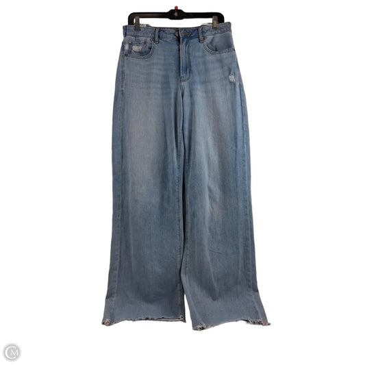 Jeans Wide Leg By American Eagle In Blue Denim, Size: 6