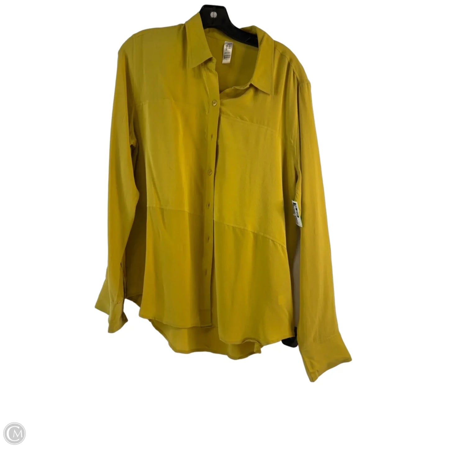 Top Long Sleeve By Spanx In Yellow, Size: L