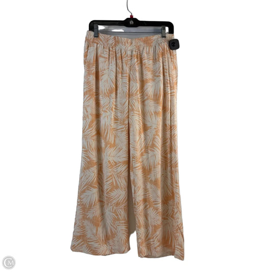 Pants Wide Leg By J. Jill In Orange & White, Size: 2