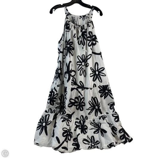Dress Casual Maxi By Topshop In Black & White, Size: L