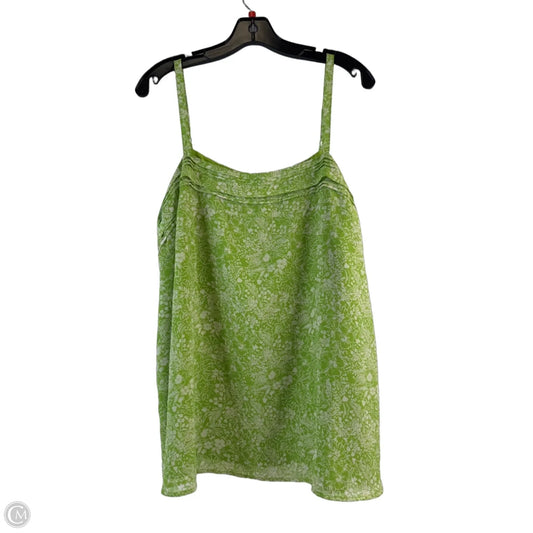 Top Sleeveless By Torrid In Green & White, Size: L