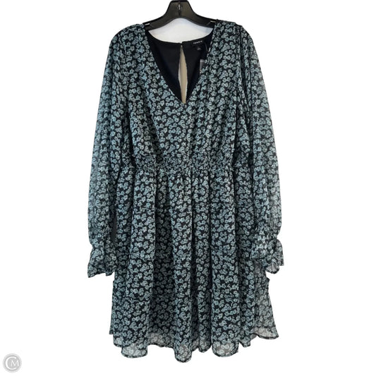 Dress Casual Midi By Torrid In Black & Blue, Size: 1x
