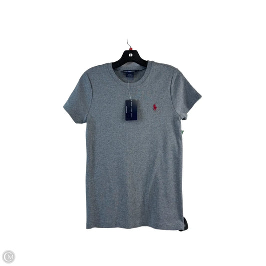 Top Short Sleeve Basic By Ralph Lauren In Grey, Size: L