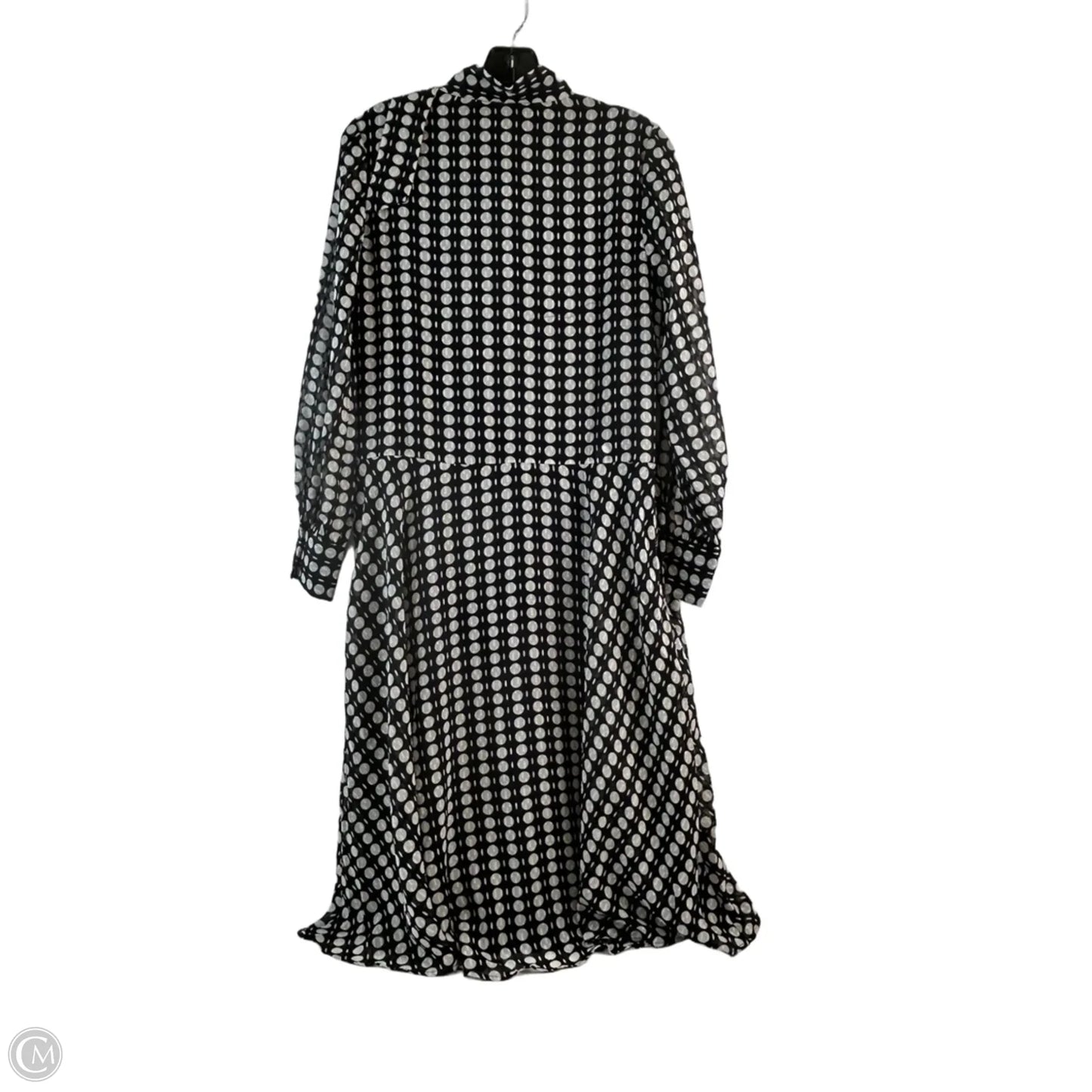 Dress Casual Midi By Chicos In Black & Grey, Size: Xs