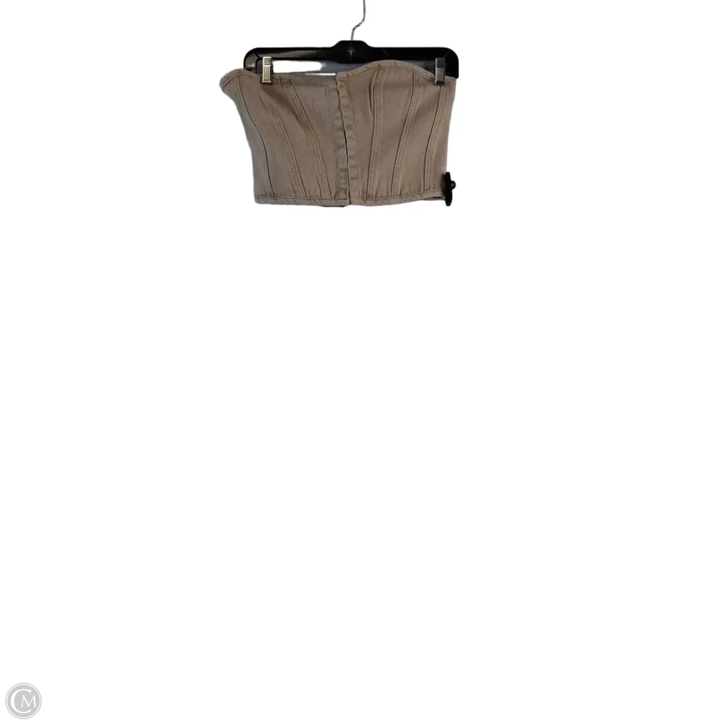 Top Sleeveless By Pretty Little Thing In Beige, Size: Xs