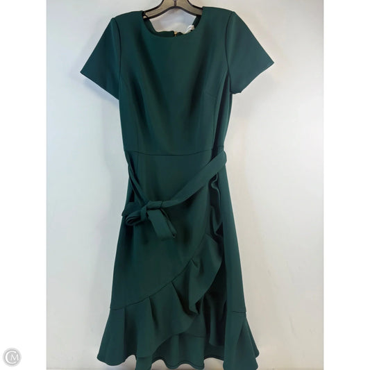 Dress Casual Midi By Calvin Klein In Green, Size: M