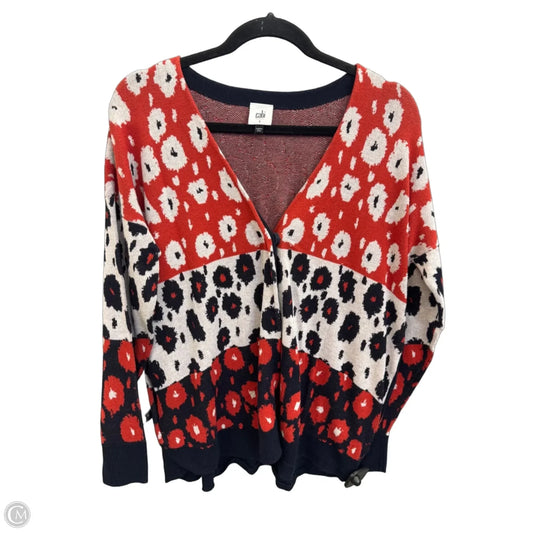 Cardigan By Cabi In Red & White, Size: S