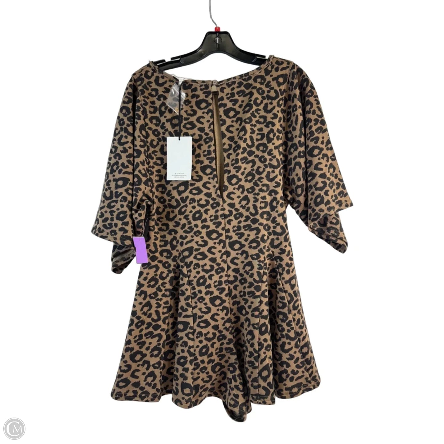 Romper By Clothes Mentor In Leopard Print, Size: S
