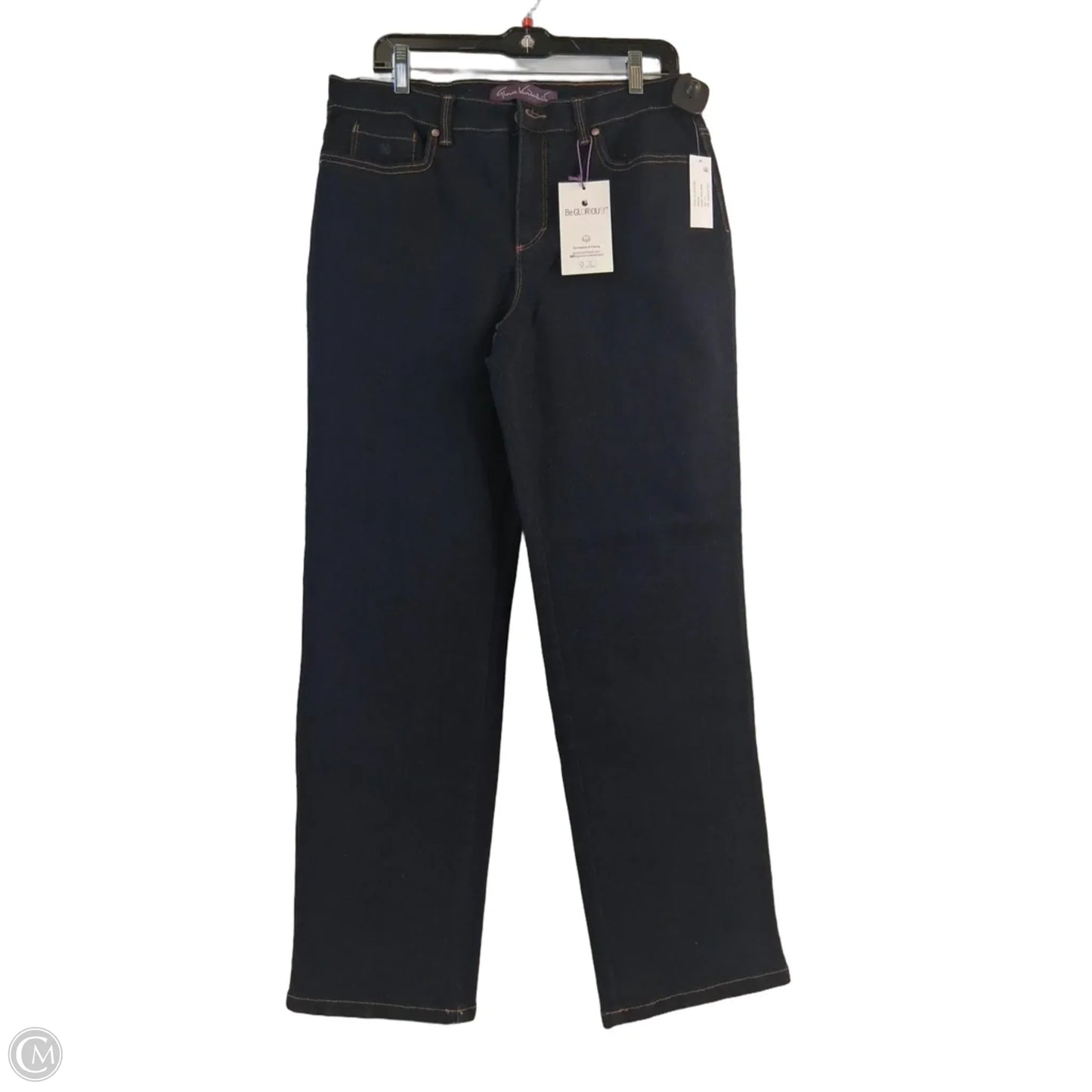 Jeans Straight By Gloria Vanderbilt In Blue Denim, Size: 12