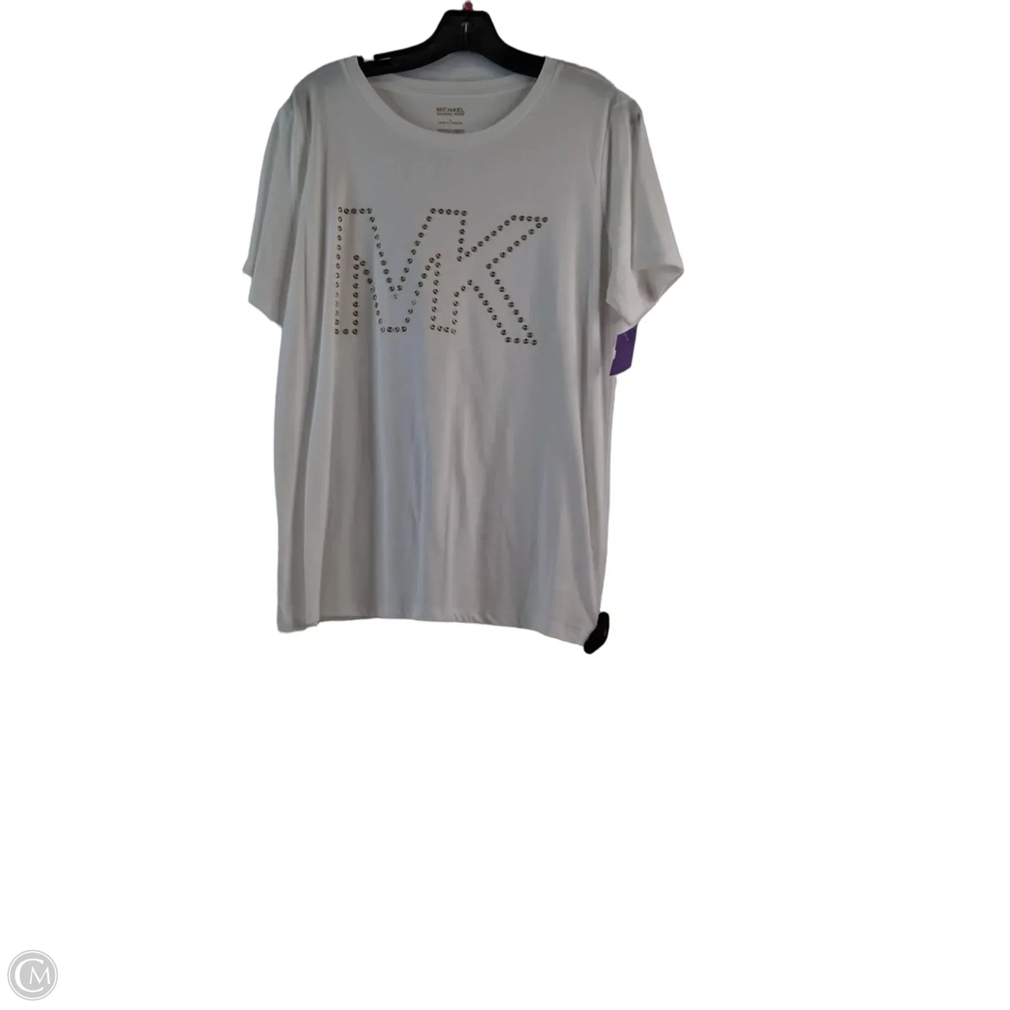 Top Short Sleeve Basic By Michael By Michael Kors In White, Size: L