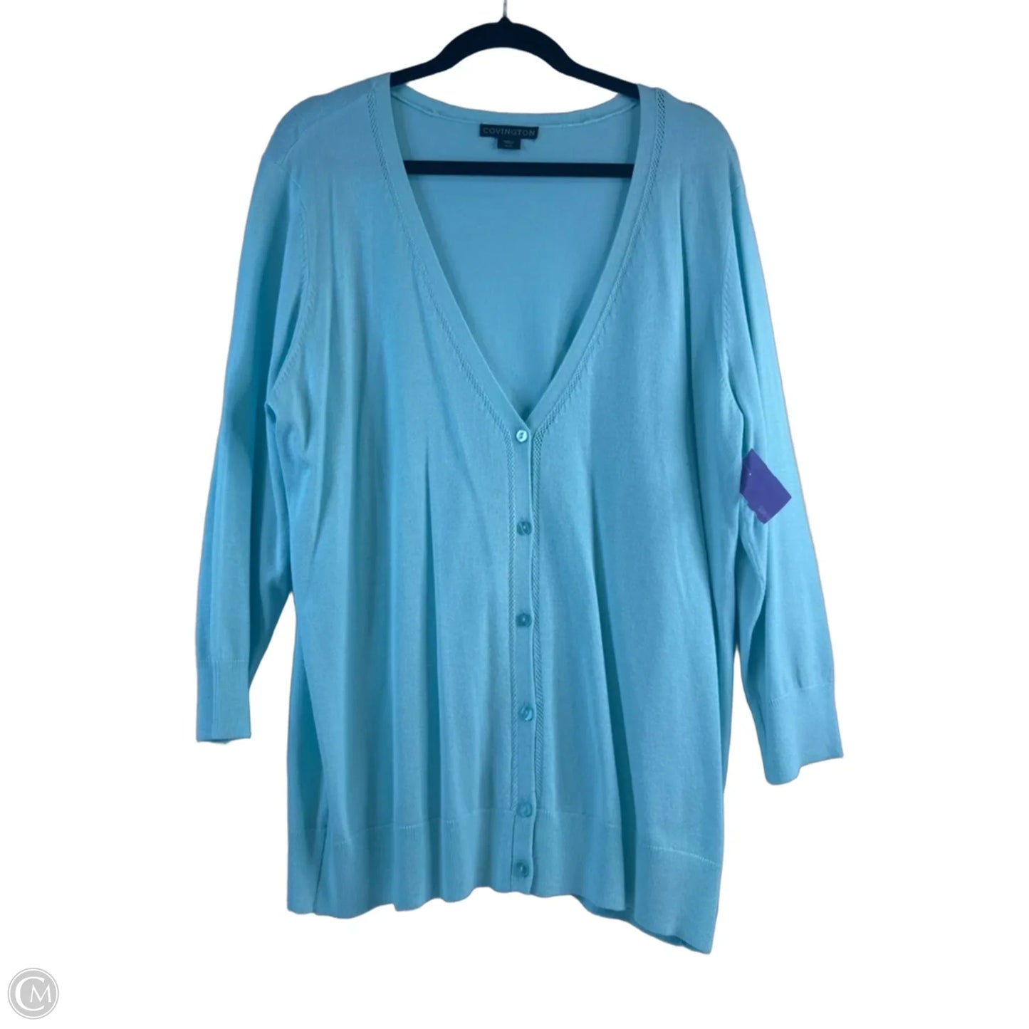 Cardigan By Covington In Aqua, Size: Xl