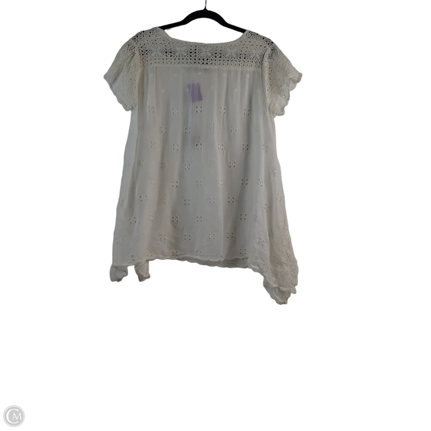 Top Short Sleeve By Johnny Was In White, Size: S
