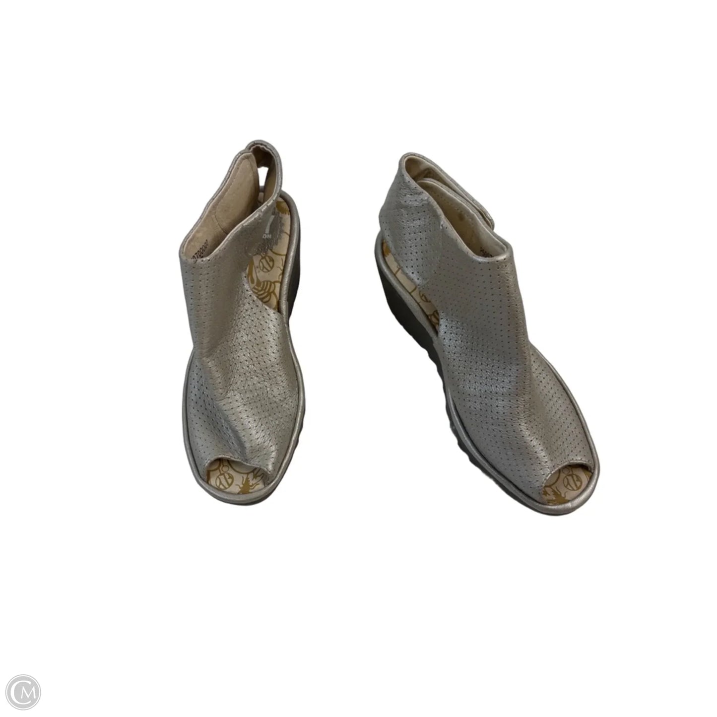 Sandals Heels Wedge By Fly London In Grey, Size: 6.5