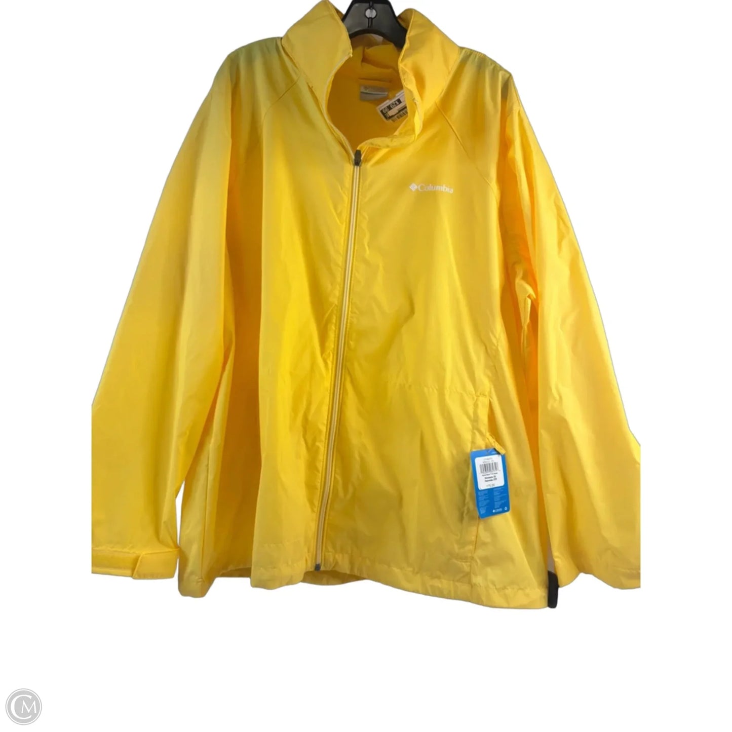 Jacket Windbreaker By Columbia In Yellow, Size: 3x