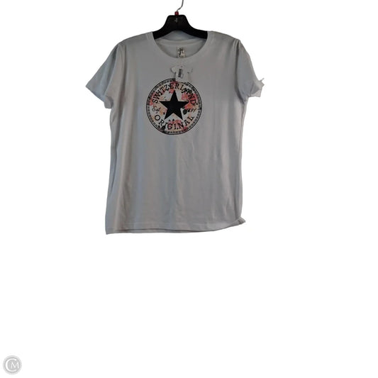 Top Short Sleeve Basic By Clothes Mentor In White, Size: M
