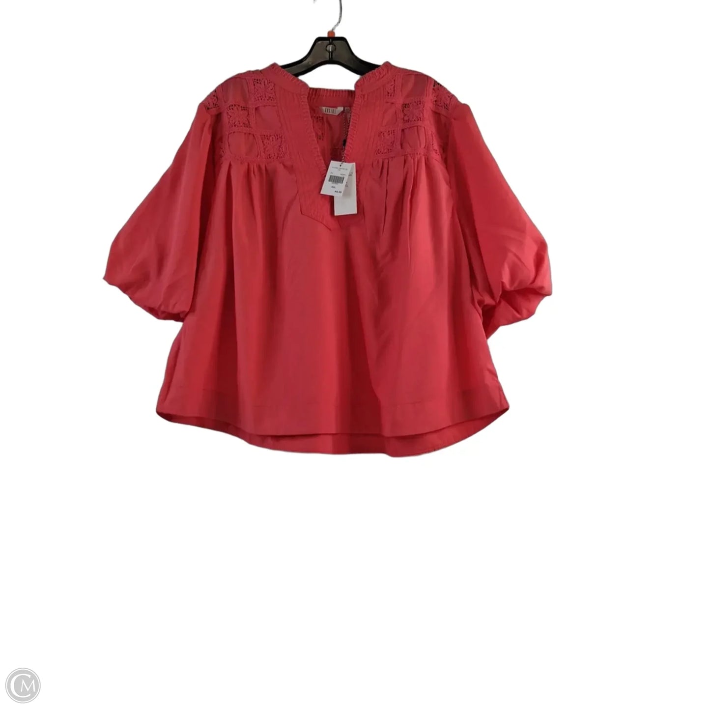 Top Short Sleeve By Kaktus In Coral, Size: Xxl