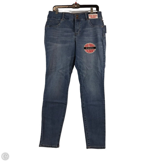 Jeans Skinny By D Jeans In Blue Denim, Size: 14