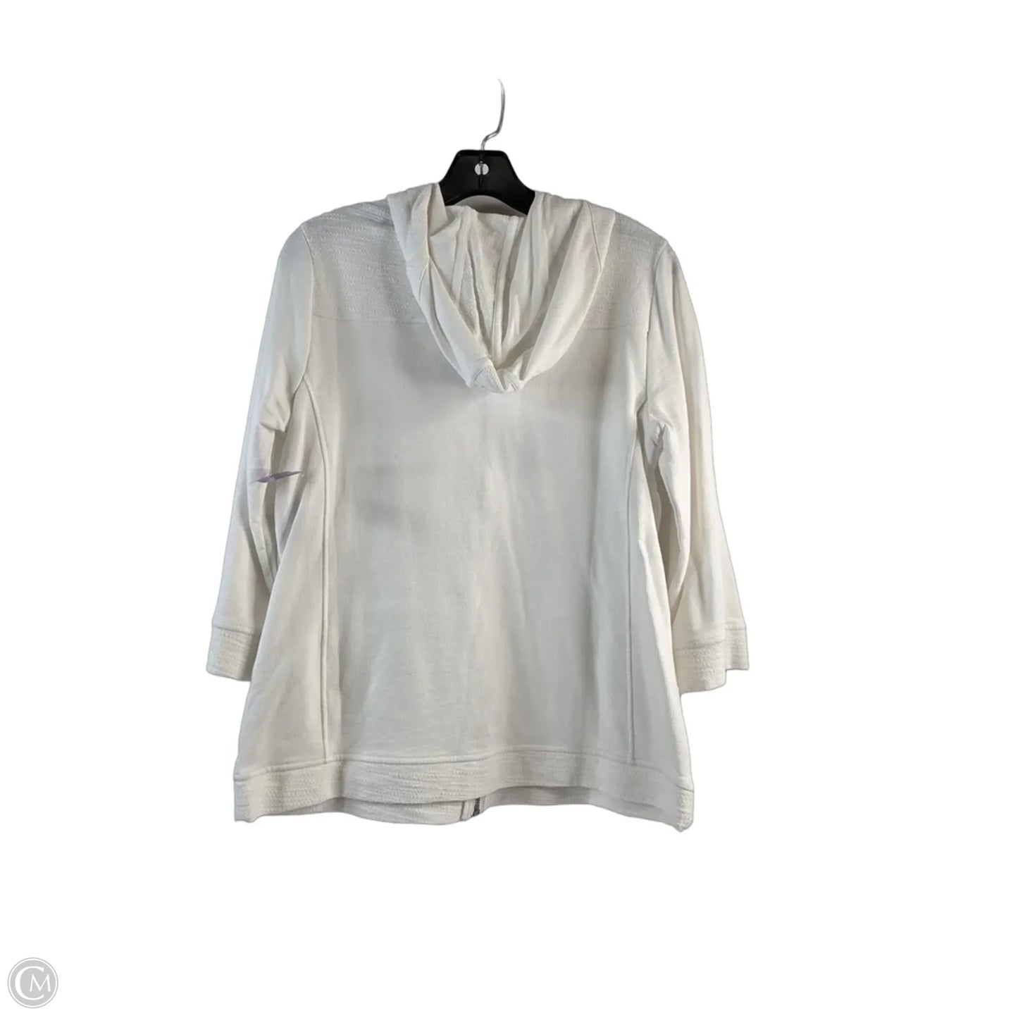 Sweatshirt Hoodie By Zenergy By Chicos In White, Size: S