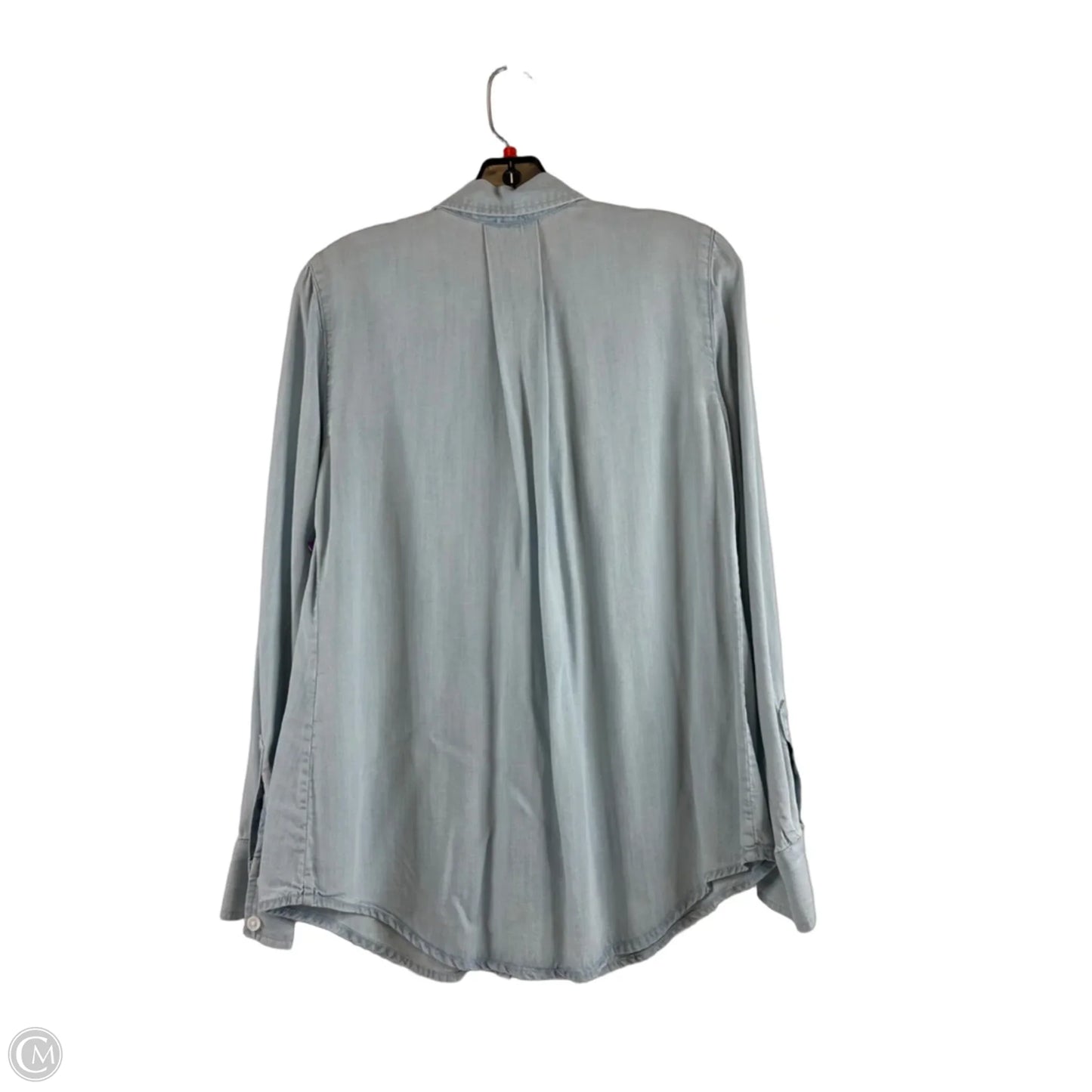 Top Long Sleeve By Chicos In Blue Denim, Size: S