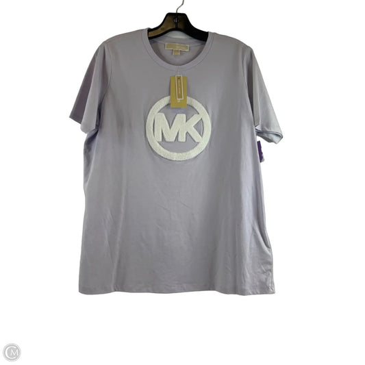Top Short Sleeve By Michael By Michael Kors In Purple & White, Size: M