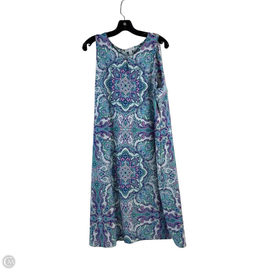 Dress Casual Midi By Charter Club In Paisley Print, Size: Xl