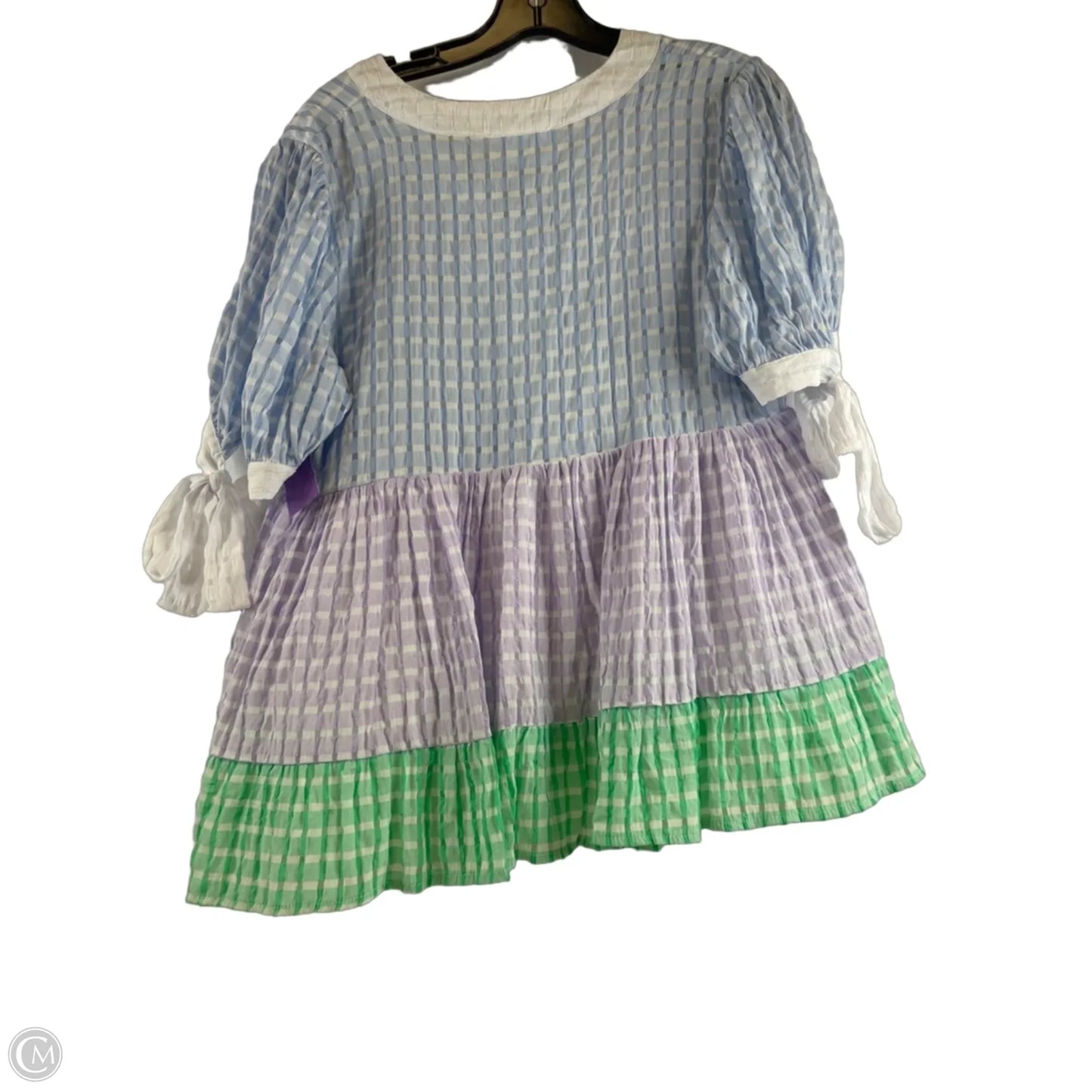 Top Short Sleeve By Fantastic Fawn In Blue & Purple, Size: M
