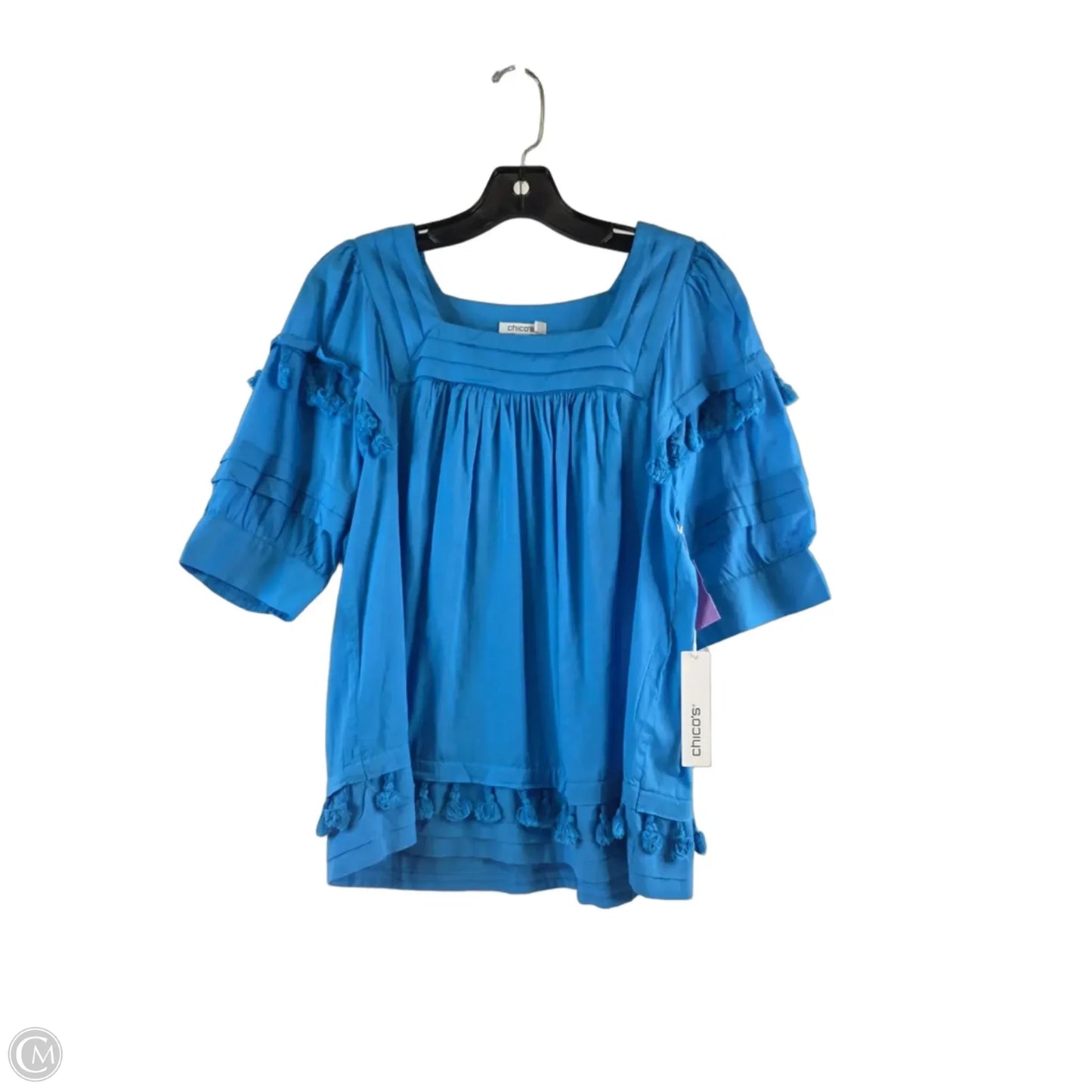 Top Short Sleeve By Chicos In Blue, Size: M