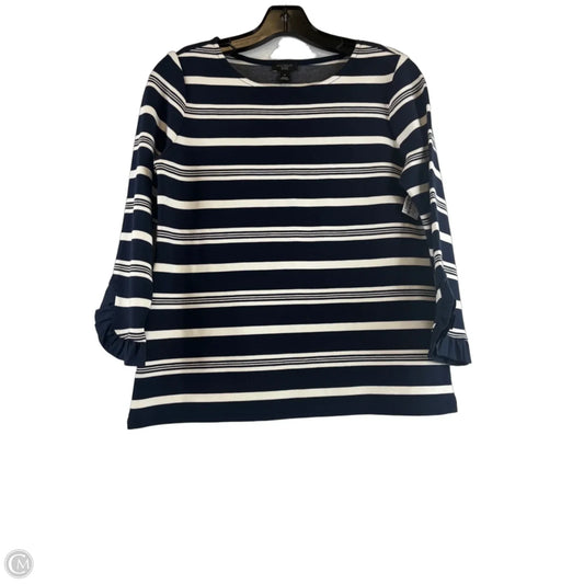 Top 3/4 Sleeve By Ann Taylor In Striped Pattern, Size: Sp